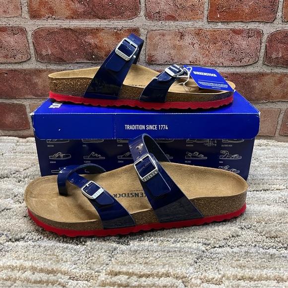 birkenstock mayari dress blue Birkenstock Mayari Women's Thong Sandals Stone Birkibuc  Footwear etc